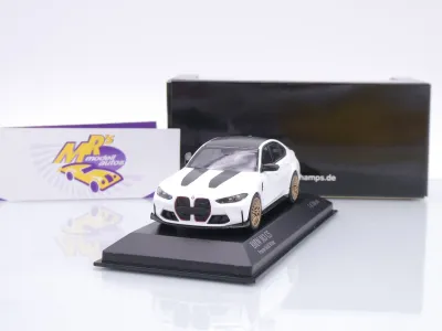 Minichamps 410023202 # BMW M3 CS (G80) Baujahr 2023 " weiß-schwarz " 1:43
