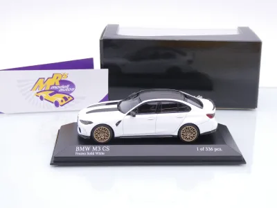 Preview: Minichamps 410023202 # BMW M3 CS (G80) Baujahr 2023 " weiß-schwarz " 1:43
