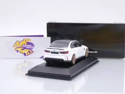 Preview: Minichamps 410023202 # BMW M3 CS (G80) Baujahr 2023 " weiß-schwarz " 1:43