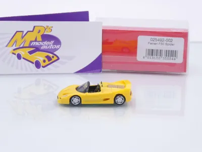 Preview: Herpa 025492-002 # Ferrari F50 Spider Baujahr 1995 " gelb / Giallo Modena " 1:87