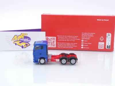 Preview: Herpa 320566 # MAN TGX GN 3-achs Zugmaschine " Enzianblau " 1:87
