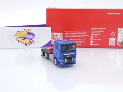 Preview: Herpa 320566 # MAN TGX GN 3-achs Zugmaschine " Enzianblau " 1:87