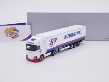 Herpa 951364 # Iveco S-Way LNG Koffer-Sattelzug " Sudbrink Spedition " 1:87