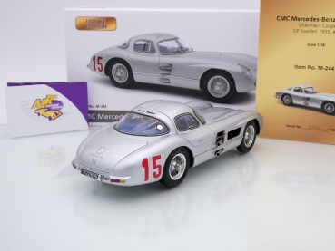 Preview: CMC M-244 # Mercedes Benz 300 SLR Uhlenhaut Coupe Nr.15 " Sweden GP 1955 " 1:18