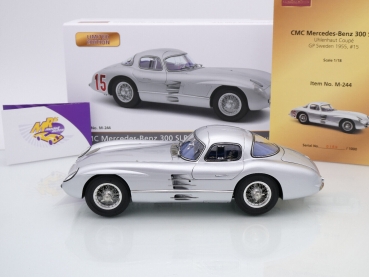 Preview: CMC M-244 # Mercedes Benz 300 SLR Uhlenhaut Coupe Nr.15 " Sweden GP 1955 " 1:18