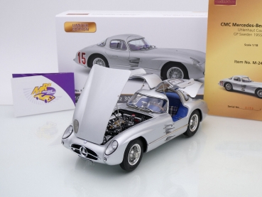 Preview: CMC M-244 # Mercedes Benz 300 SLR Uhlenhaut Coupe Nr.15 " Sweden GP 1955 " 1:18