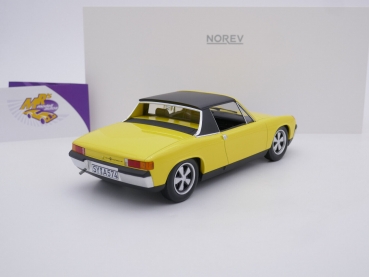 Preview: Norev 187689 # Volkswagen-Porsche 914-6 Baujahr 1973 " gelb-schwarz " 1:18