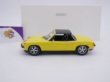 Preview: Norev 187689 # Volkswagen-Porsche 914-6 Baujahr 1973 " gelb-schwarz " 1:18