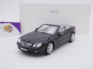 Norev 183840 # Mercedes Benz SL 500 Cabrio Baujahr 2003 " schwarz " 1:18