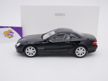 Preview: Norev 183840 # Mercedes Benz SL 500 Cabrio Baujahr 2003 " schwarz " 1:18