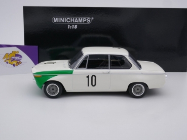 Preview: Minichamps 155682710 # BMW 2002 tiK Sieger Nürburgring 1968 " Hahne - Quester " 1:18