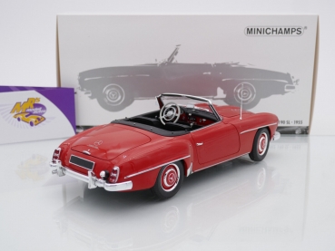 Preview: Minichamps 100037032 # Mercedes Benz 190 SL Cabrio Baujahr 1955 " rot " 1:18