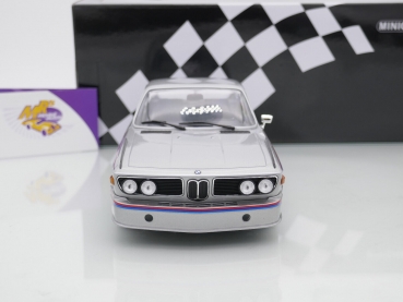 Preview: Minichamps 155028135 # BMW 3.0 CSL Coupe Baujahr 1973 " silbermetallic " 1:18