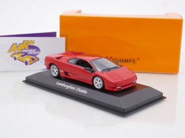Maxichamps 940103570 # Lamborghini Diablo Sportwagen Baujahr 1994 " rot " 1:43