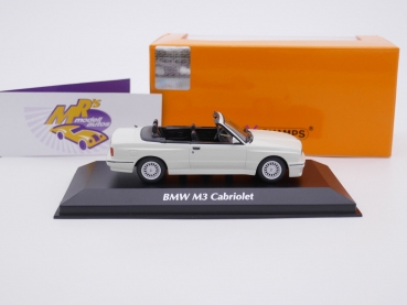 Preview: Maxichamps 940020331 # BMW M3 Cabriolet (E30) Baujahr 1988 " weiß " 1:43