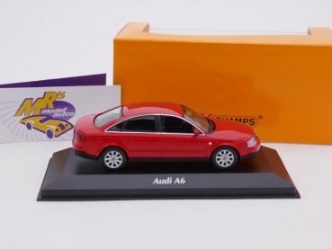 Preview: Maxichamps 940017100 # Audi A6 Limousine Baujahr 1997 " rot " 1:43