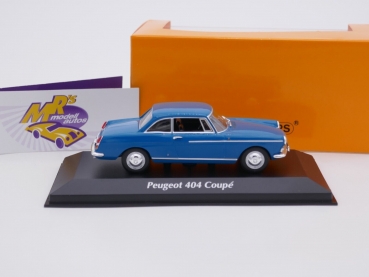 Preview: Maxichamps 940112921 # Peugeot 404 Coupe Baujahr 1962 " blau " 1:43