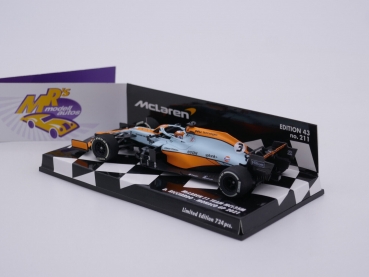 Preview: Minichamps 537214903 # McLaren MCL35M F1 Nr.3 Monaco GP 2021 " Daniel Ricciardo " 1:43