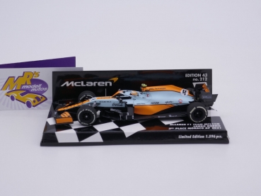 Minichamps 537214904 # McLaren MCL35M F1 Nr.4 Monaco GP 2021 " Lando Norris " 1:43