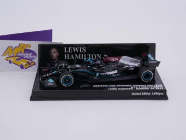 Preview: Minichamps 410210144 # Mercedes-AMG W12 E F1 Bahrain GP 2021 " Lewis Hamilton " 1:43