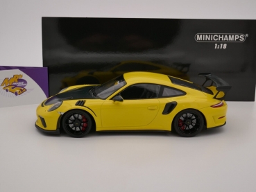 Preview: Minichamps 155068231 # Porsche 911 (991 II) GT3 RS Baujahr 2019 " gelb-carbon " 1:18