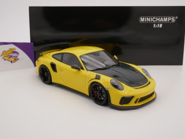 Preview: Minichamps 155068231 # Porsche 911 (991 II) GT3 RS Baujahr 2019 " gelb-carbon " 1:18
