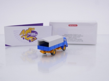 Preview: Wiking 0411 02 # MAN 415 2-achs Pritschen-Lkw Baujahr 1960-1967 " blau-melonengelb " 1:87