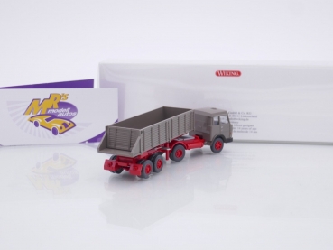 Preview: Wiking 0677 10 # Hanomag Henschel 2-2achs Hinterkipper-SZ Baujahr 1969-1971 " graubraun " 1:87