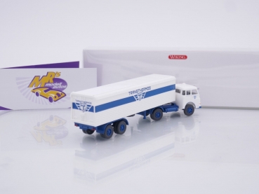 Preview: Wiking 0556 02 # MAN Pausbacke 2/2-achs Kühlkoffersattelzug Baujahr 1960-67 " Transthermos " 1:87