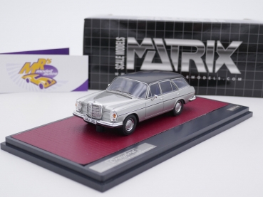 Matrix MX41302-252 # Mercedes Benz W108 Crayford Estate Baujahr 1970 " silber-schwarz " 1:43