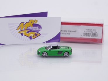 Preview: Herpa 028691-002 # Audi R8 V10 Spyder Baujahr 2020 " kyalamigrün " 1:87