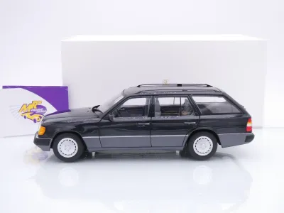 Preview: Norev 183960 # Mercedes-Benz 300 D T-Modell S124 Baujahr 1990 " schwarzblaumetallic " 1:18