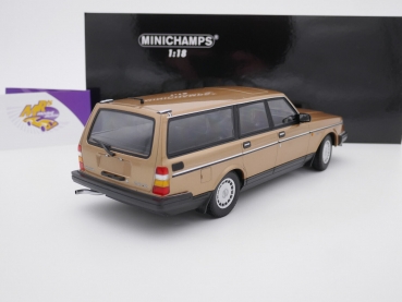 Preview: Minichamps 155171415 # Volvo 240 GL Break Baujahr 1986 " goldmetallic " 1:18