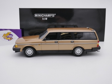 Preview: Minichamps 155171415 # Volvo 240 GL Break Baujahr 1986 " goldmetallic " 1:18