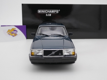 Preview: Minichamps 155171407 # Volvo 240 GL Limousine Baujahr 1986 " petrolmetallic " 1:18