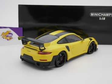 Preview: Minichamps 155068311 # Porsche 911 (991 II) GT2 RS Baujahr 2018 " gelb-carbon " 1:18