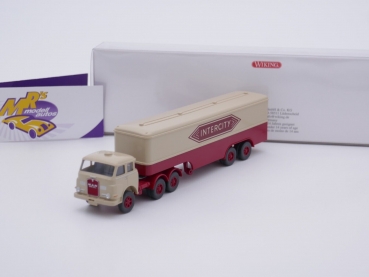 Wiking 0513 25 # MAN Pausbacke Koffersattelzug beige-rot " Intercity " 1:87
