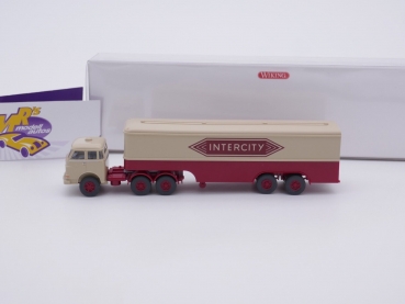 Preview: Wiking 0513 25 # MAN Pausbacke Koffersattelzug beige-rot " Intercity " 1:87