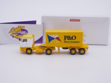 Preview: Wiking 0526 03 # DAF Containersattelzug gelb-weiß 20 ft " P&O Ferrymasters " 1:87