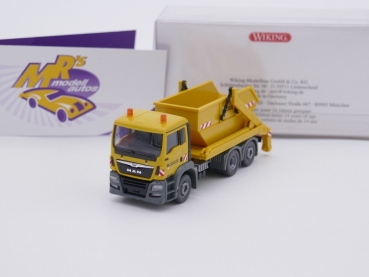 Wiking 0679 07 # MAN TGS 6c Meiller Absetzkipper gelb-grau " Leonard Weiss " 1:87