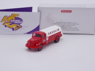 Wiking 0781 03 # Mercedes Benz Tankwagen Baujahr 1951-1959 rot-weiß " Gasolin " 1:87