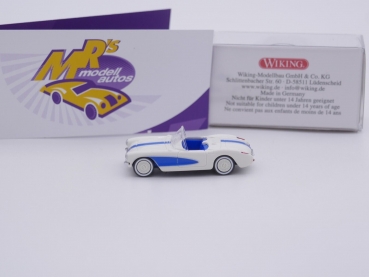 Preview: Wiking 0819 05 # Chevrolet Corvette Cabriolet Baujahr 1953-1956 " weiß-blau " 1:87