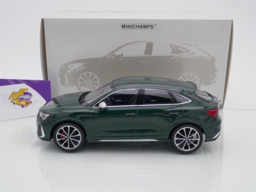 Preview: Minichamps 155018102 # Audi RS Q3 Sportback Baujahr 2019 " dunkelgrünmetallic " 1:18