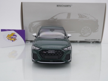 Preview: Minichamps 155018102 # Audi RS Q3 Sportback Baujahr 2019 " dunkelgrünmetallic " 1:18