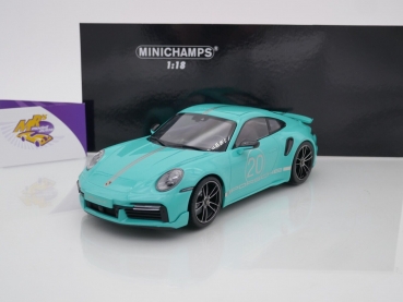 Minichamps 155069175 # Porsche 911 Turbo S Sport Design Baujahr  2021 " mintgrün " 1:18