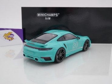 Preview: Minichamps 155069175 # Porsche 911 Turbo S Sport Design Baujahr  2021 " mintgrün " 1:18