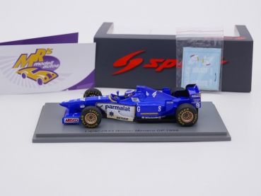 Spark S7413 # Ligier JS4 Nr.9 Winner Monaco GP F1 1996 " Oliver Panis " 1:43