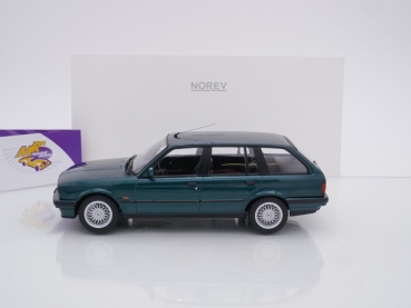 Preview: Norev 183219 # BMW 325i E30 Touring Baujahr 1990 " dunkelgrünmetallic " 1:18