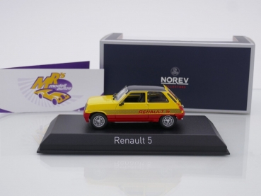 Preview: Norev 510536 # Renault 5 TS Monte Carlo Baujahr 1978 " gelb - rot " 1:43