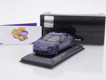 Minichamps 410068475 # Porsche Taycan Turbo S Baujahr 2019 " Enzianblau-metallic " 1:43